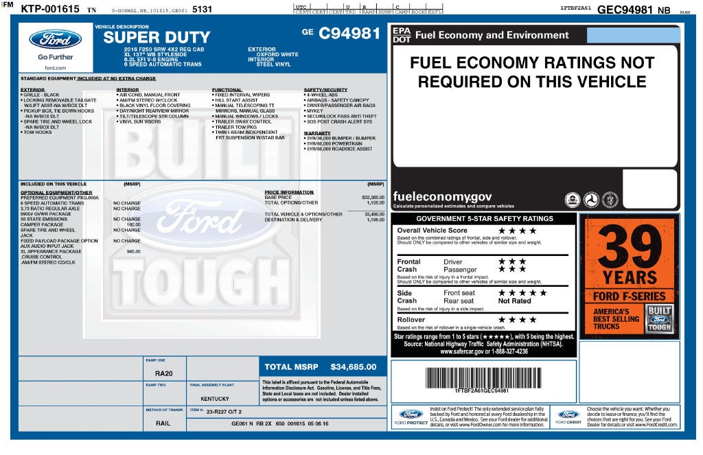 2016 Ford F-250 XL