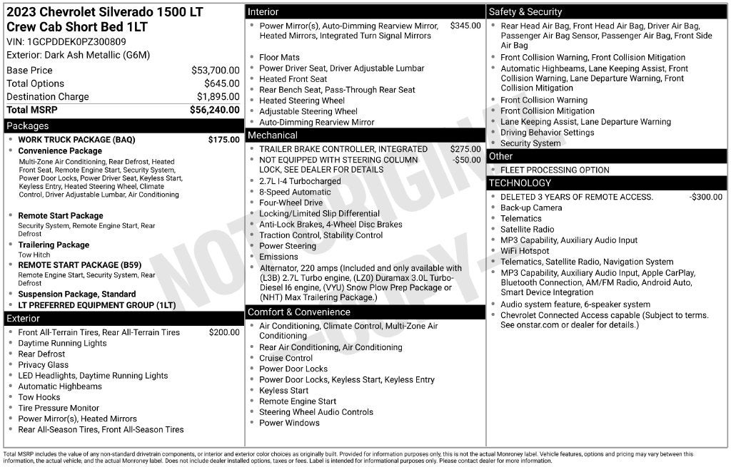 2023 Chevrolet Silverado 1500 4WD Crew Cab Standard Bed LT