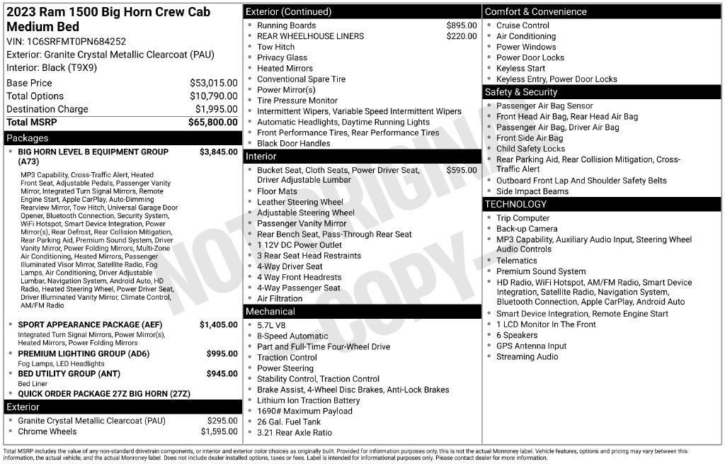 2023 RAM 1500 Big Horn/Lone Star