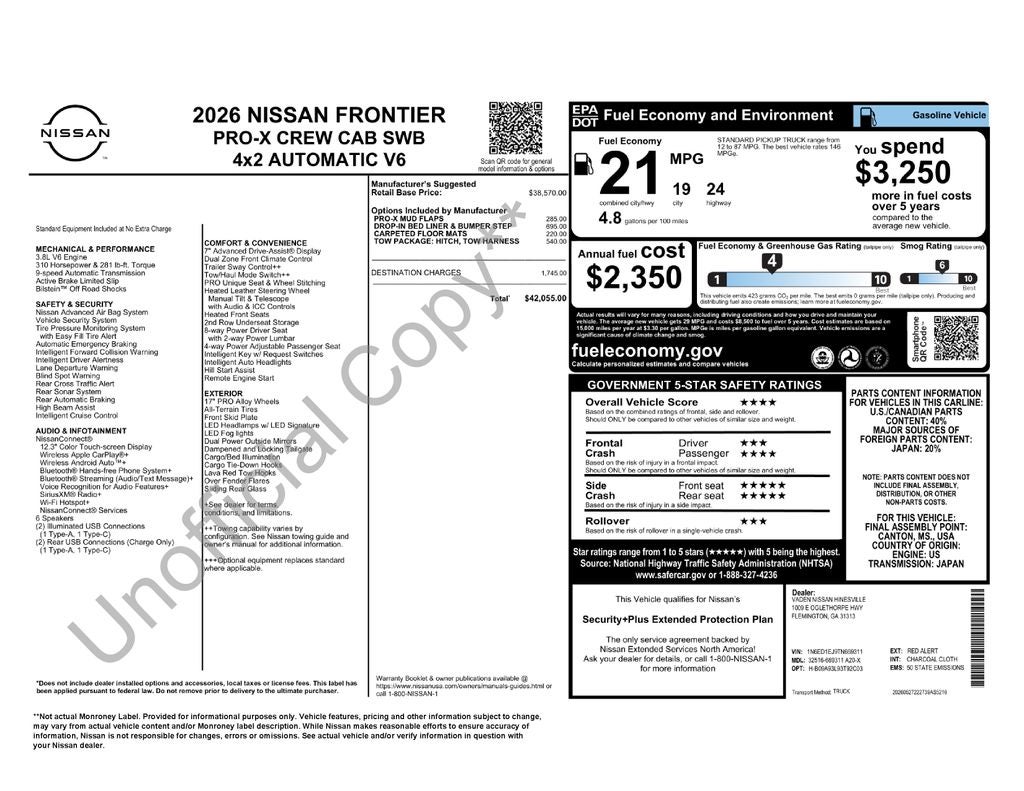 2026 Nissan Frontier PRO-X