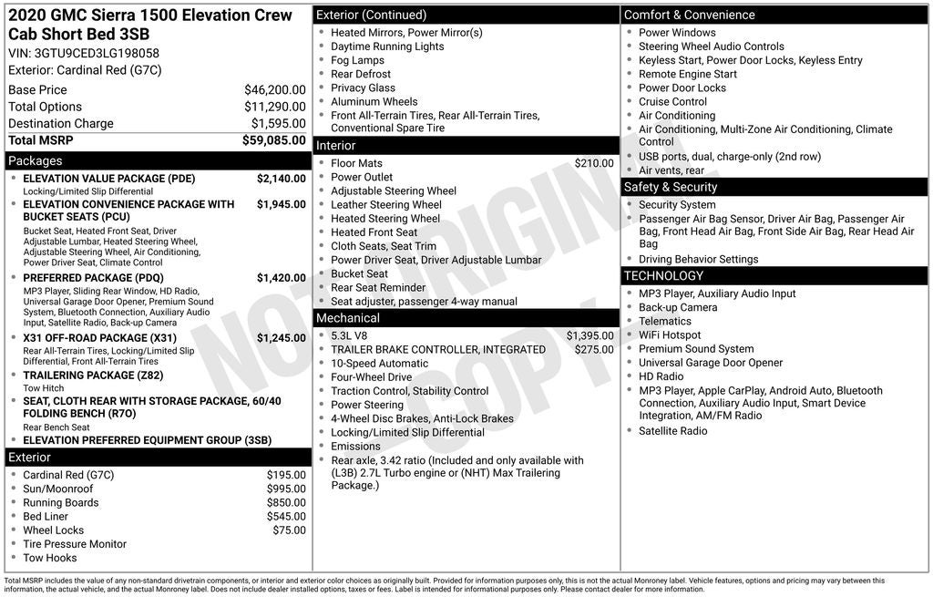 2020 GMC Sierra 1500 Elevation