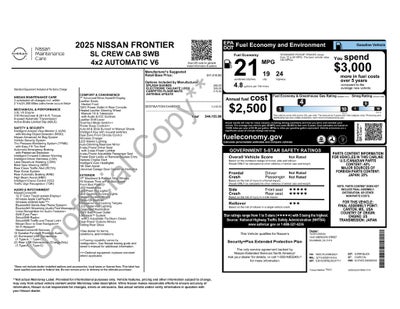 2025 Nissan Frontier Crew Cab SL