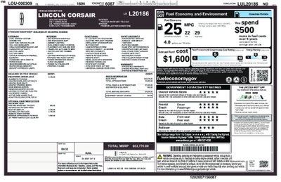 2020 Lincoln Corsair Reserve