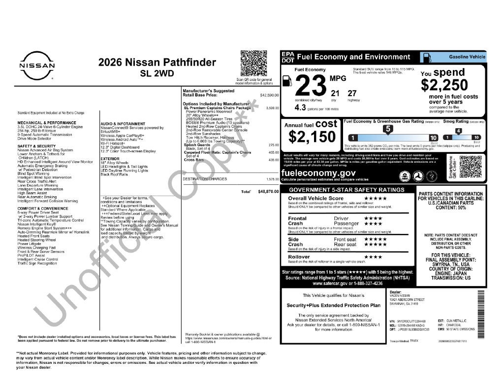 2026 Nissan Pathfinder SL