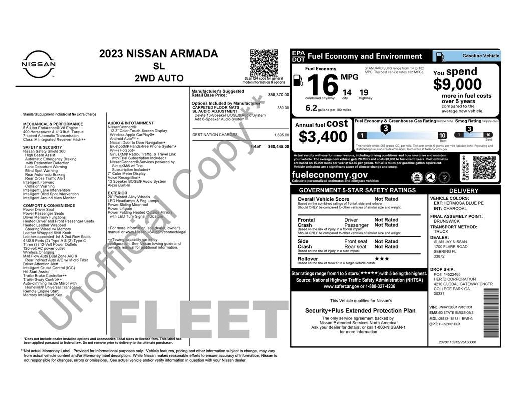 2023 Nissan Armada SL