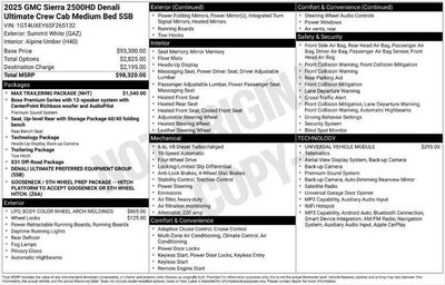 2025 GMC Sierra 2500HD 4WD Crew Cab Standard Bed Denali Ultimate