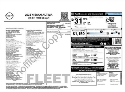 2022 Nissan Altima SR FWD