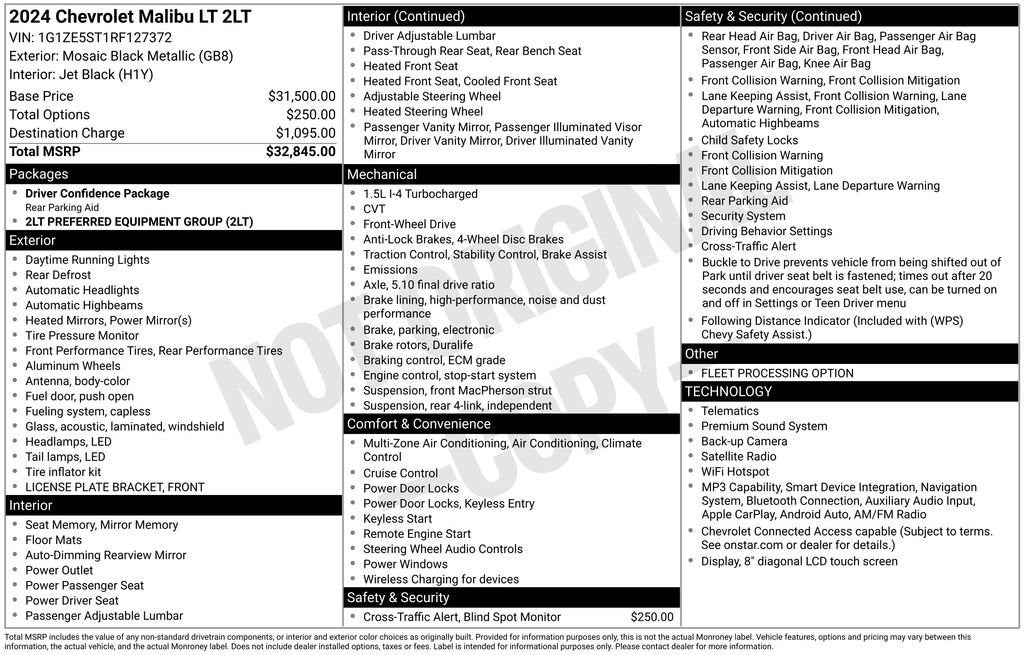 2024 Chevrolet Malibu 2LT