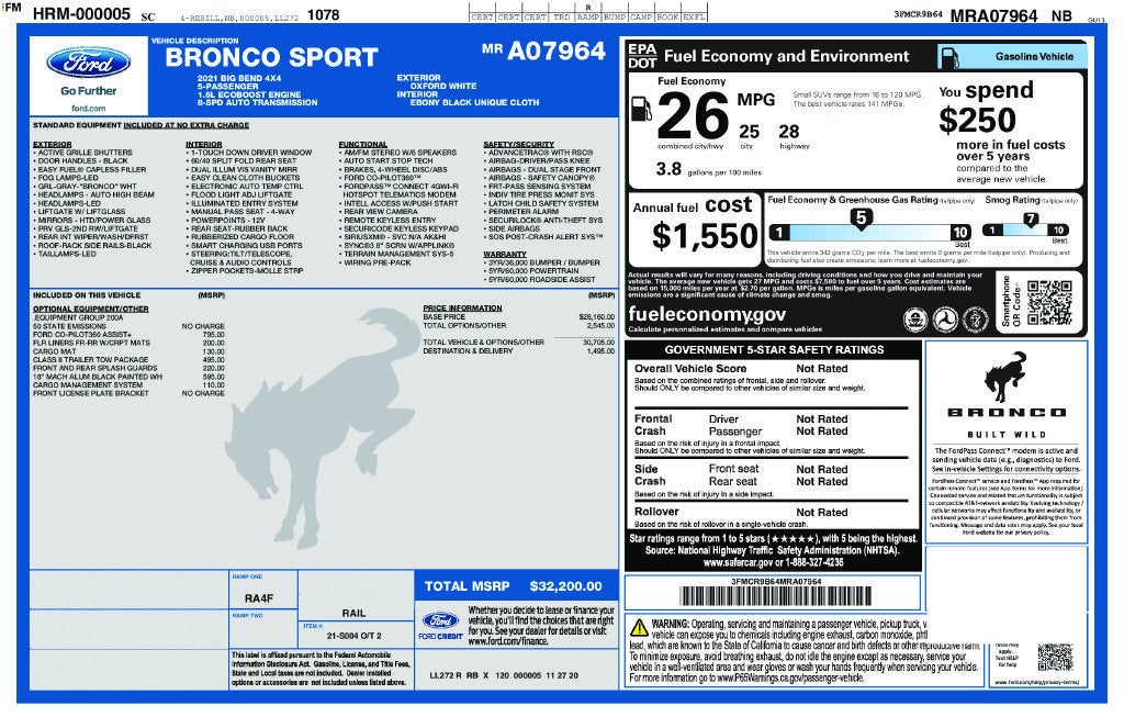 2021 Ford Bronco Sport Base