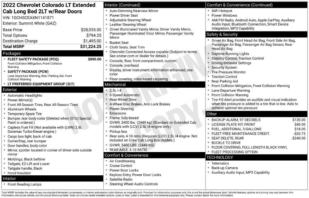 2022 Chevrolet Colorado 2WD LT