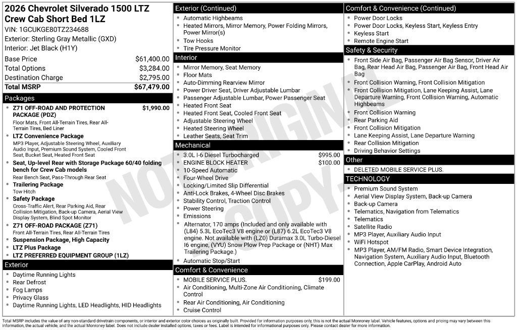 2026 Chevrolet Silverado 1500 LTZ