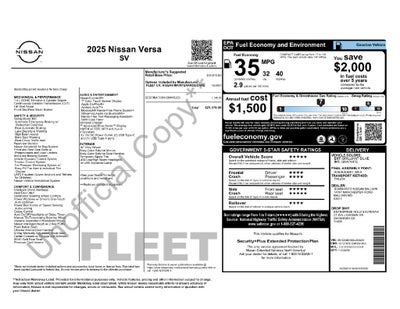 2025 Nissan Versa SV